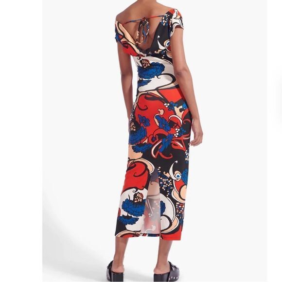 STAUD- GENEVIEVE DRESS IN SEASIDE FLORAL size XS - Picture 3 of 16